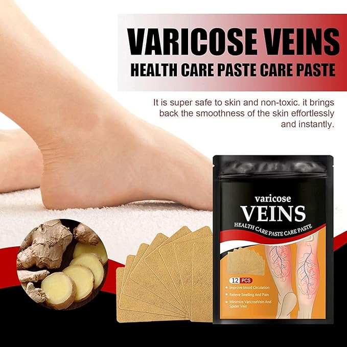 Varicose Veins Treatment Patch,12 Pcs Varicose Veins Remover for Legs Patch Spider Veins Removal for Legs Patch