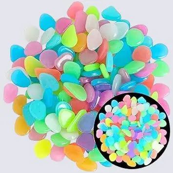 Mixed Color Glow Rocks Decorations Diy Decorative Pebbles