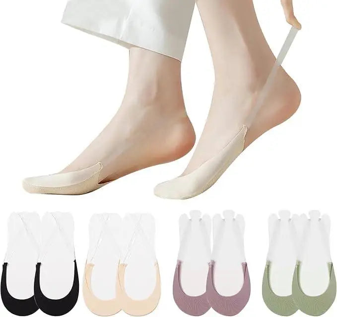 Women's Slingback Toe Topper Ballerina Socks (Pack of 2)