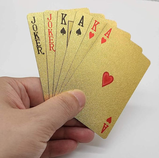 Gold Diamond Playing Cards for Magic, Poker, Teen Patti, Night Out Fun, Dollar Design Poker Playing Cards (Pack of 1)
