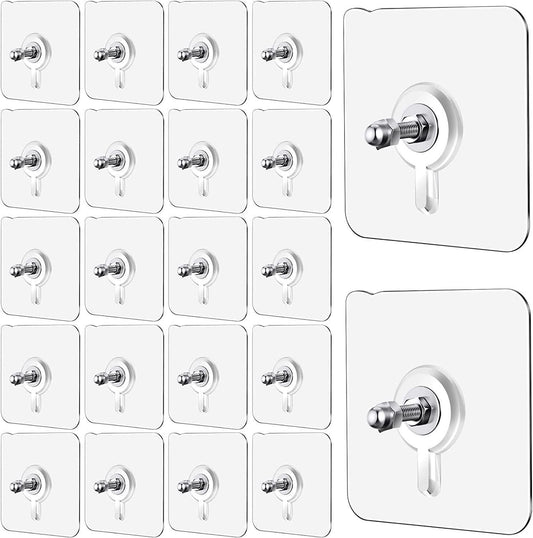 Wall Mount Screw Hooks for Kitchen Bathroom Bedroom Living Room 10 Pcs