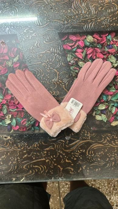 Women's Winter Warm Gloves with Cute Bow & Touched Screen